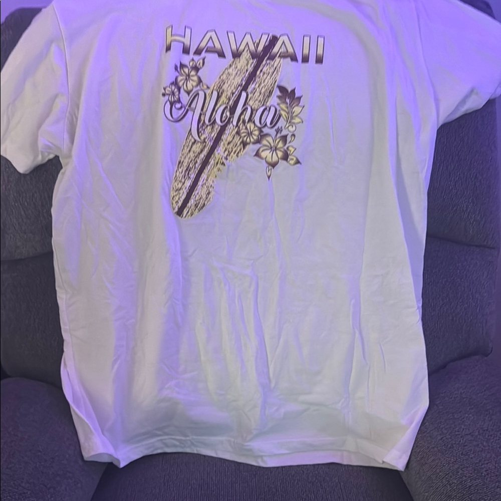 White Hawaii Aloha T-Shirt